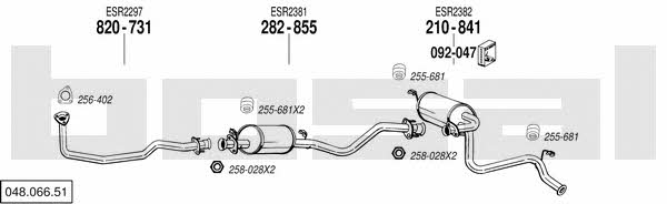  048.066.51 Exhaust system 04806651