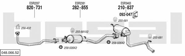 Bosal 048.066.52 Exhaust system 04806652