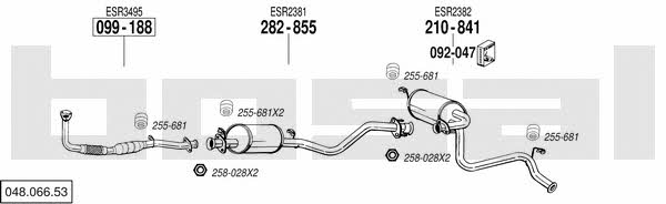 Bosal 048.066.53 Exhaust system 04806653