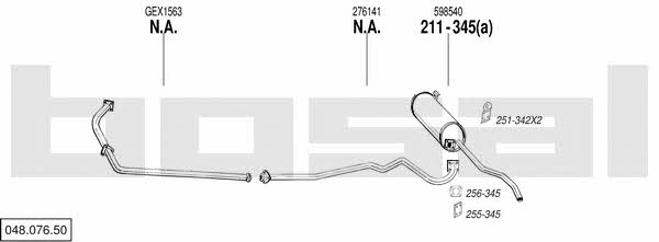Bosal 048.076.50 Exhaust system 04807650