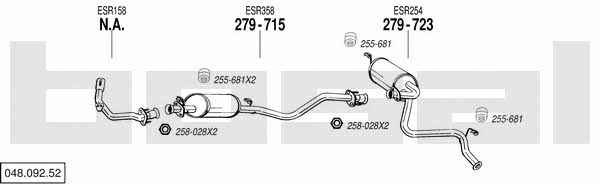 Bosal 048.092.52 Exhaust system 04809252