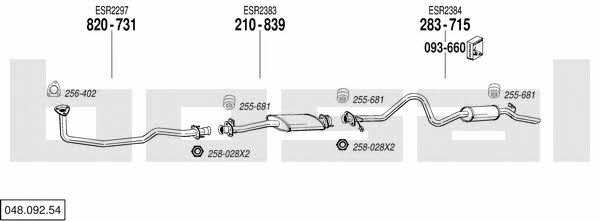 04809254 Bosal Exhaust system