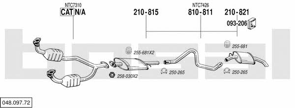 Bosal 048.097.72 Exhaust system 04809772
