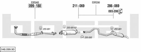  048.099.90 Exhaust system 04809990