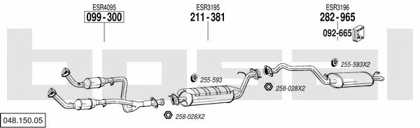 Bosal 048.150.05 Exhaust system 04815005