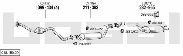  048.150.20 Exhaust system 04815020