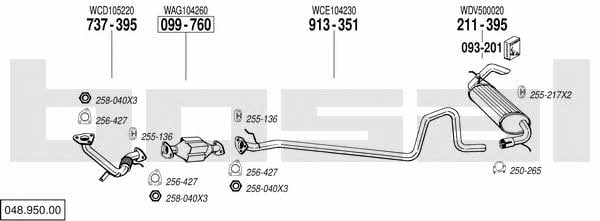 04895000 Bosal Exhaust system