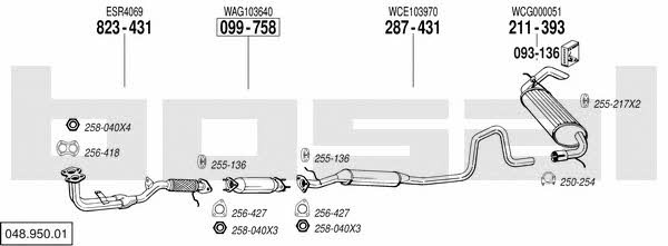 04895001 Bosal Exhaust system