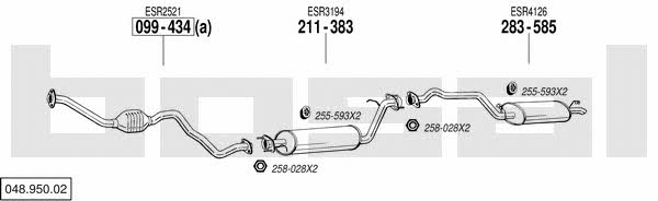 Bosal 048.950.02 Exhaust system 04895002