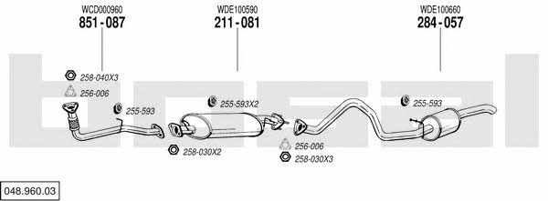 Bosal 048.960.03 Exhaust system 04896003