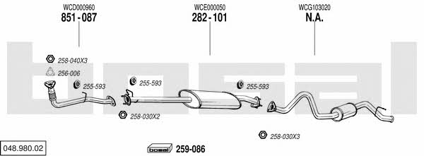 Bosal 048.980.02 Exhaust system 04898002