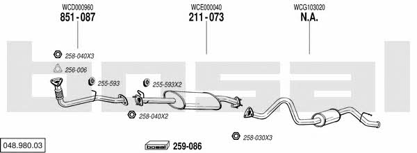 Bosal 048.980.03 Exhaust system 04898003