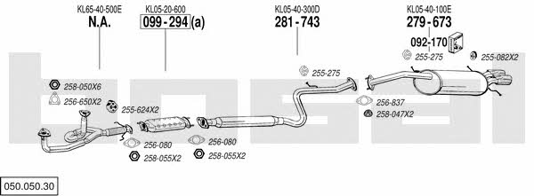  050.050.30 Exhaust system 05005030