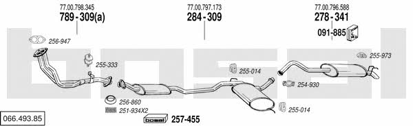 Bosal 066.493.85 Exhaust system 06649385 06649385 Bosal Exhaust system