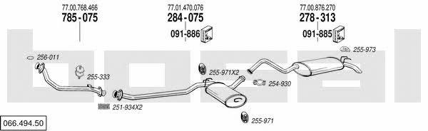 Bosal 066.494.50 Exhaust system 06649450 06649450 Bosal Exhaust system