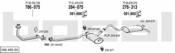 Bosal 066.495.50 Exhaust system 06649550 06649550 Bosal Exhaust system