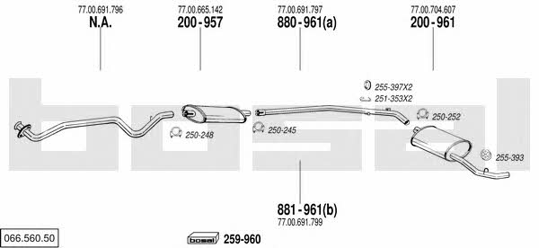 Bosal 066.560.50 Exhaust system 06656050