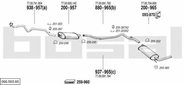  066.563.60 Exhaust system 06656360