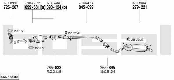  066.573.90 Exhaust system 06657390