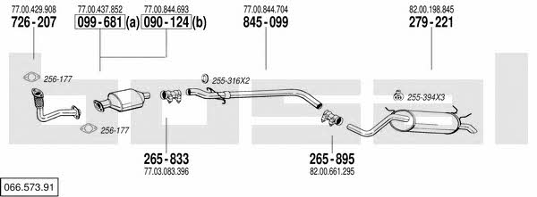  066.573.91 Exhaust system 06657391