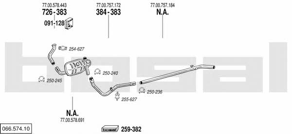  066.574.10 Exhaust system 06657410