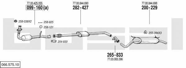  066.575.10 Exhaust system 06657510