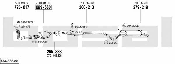 Bosal 066.575.20 Exhaust system 06657520
