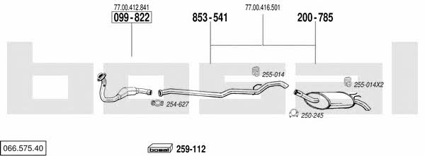 Bosal 066.575.40 Exhaust system 06657540