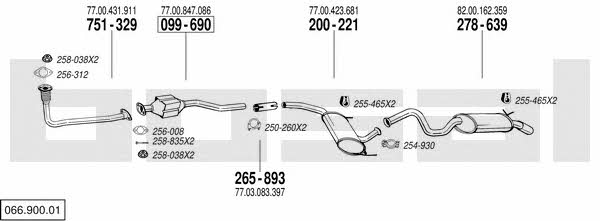  066.900.01 Exhaust system 06690001