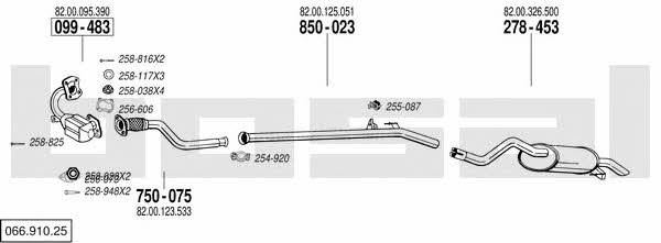 Bosal 066.910.25 Exhaust system 06691025
