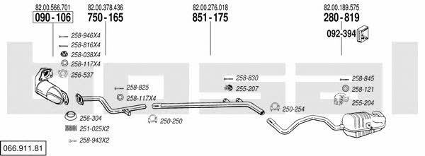 Bosal 066.911.81 Exhaust system 06691181