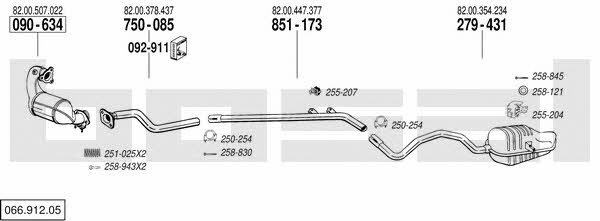 Bosal 066.912.05 Exhaust system 06691205