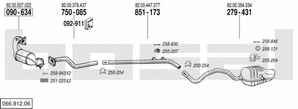  066.912.06 Exhaust system 06691206