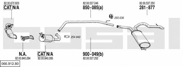 066.912.80 Exhaust system 06691280