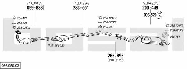  066.950.02 Exhaust system 06695002