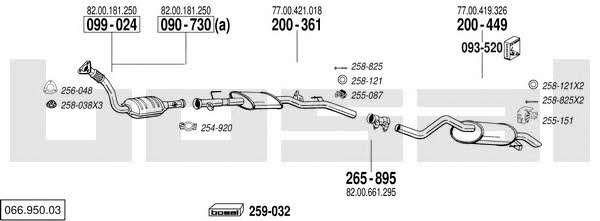  066.950.03 Exhaust system 06695003