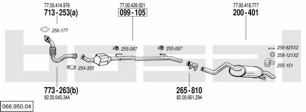 Bosal 066.950.04 Exhaust system 06695004