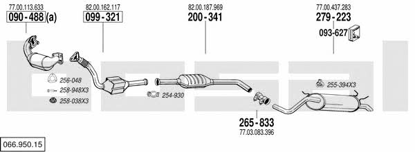 Bosal 066.950.15 Exhaust system 06695015