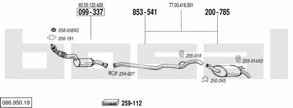Bosal 066.950.19 Exhaust system 06695019