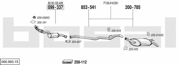 Bosal 066.960.15 Exhaust system 06696015