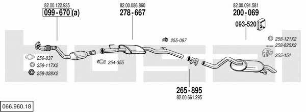 Bosal 066.960.18 Exhaust system 06696018