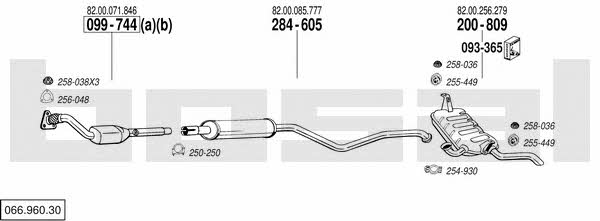 Bosal 066.960.30 Exhaust system 06696030