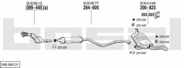 Bosal 066.960.31 Exhaust system 06696031