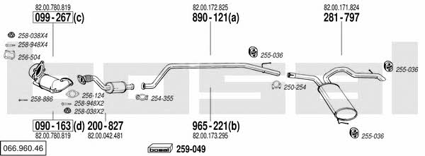 Bosal 066.960.46 Exhaust system 06696046