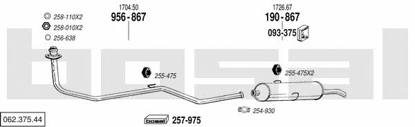 06237544 Bosal Exhaust system