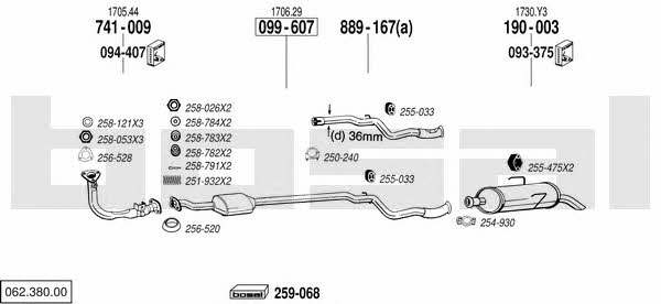  062.380.00 Exhaust system 06238000