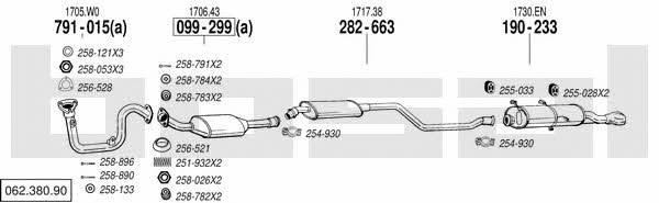  062.380.90 Exhaust system 06238090