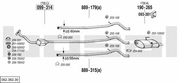 06238230 Bosal Exhaust system