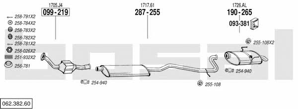 06238260 Bosal Exhaust system