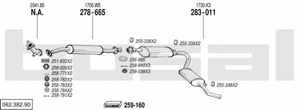 Bosal 062.382.90 Exhaust system 06238290